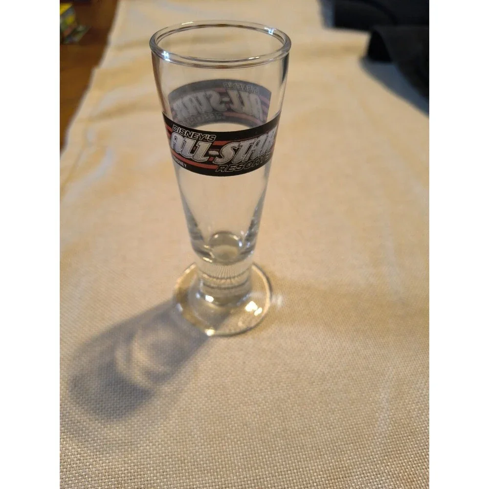Disney's All-Star Resort 4in Shot Glass With Wine Glass Bottom Orlando Florida